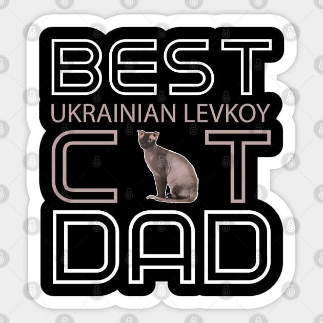 Best Ukrainian Levkoy Cat Dad Sticker by AmazighmanDesigns